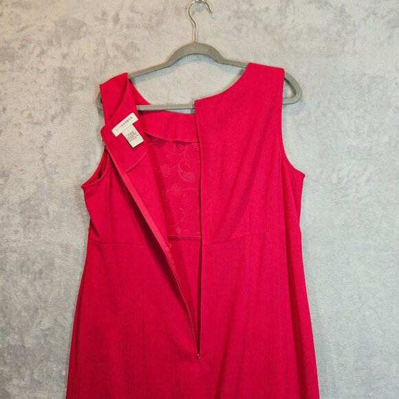 Sag Harbor Womens 16 Red Two-Piece Dress Jacket Set career Formal embroidered - Picture 8 of 16